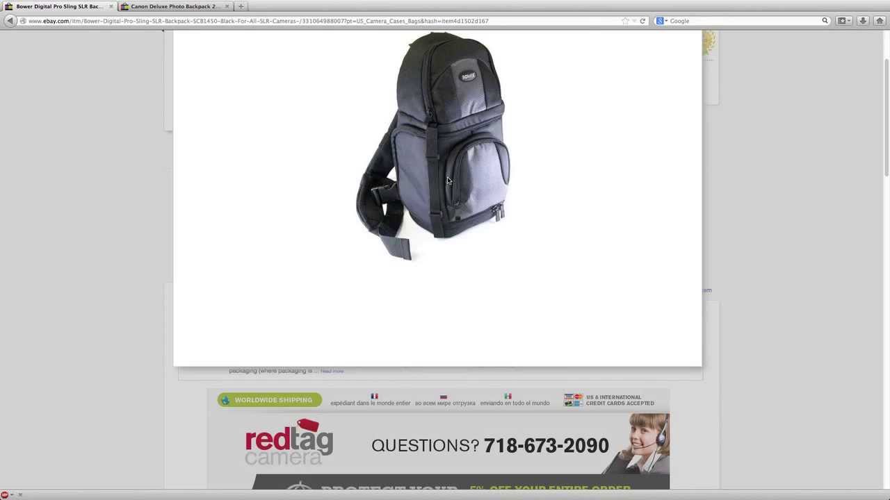 Bower Pro Sling DSLR | Canon 200EG Camera Bag Comparison