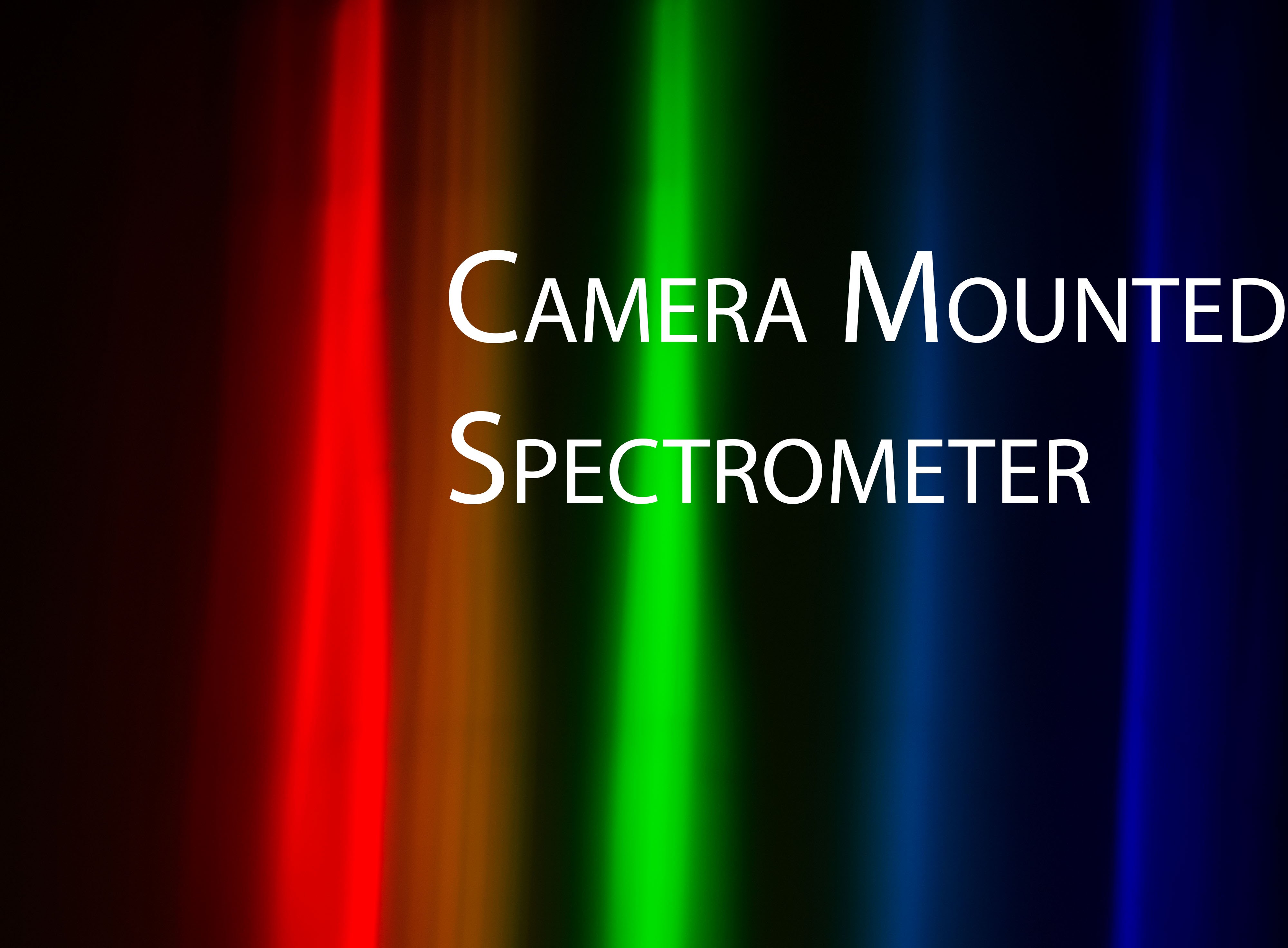 Building a Camera (DSLR) Mounted spectrometer