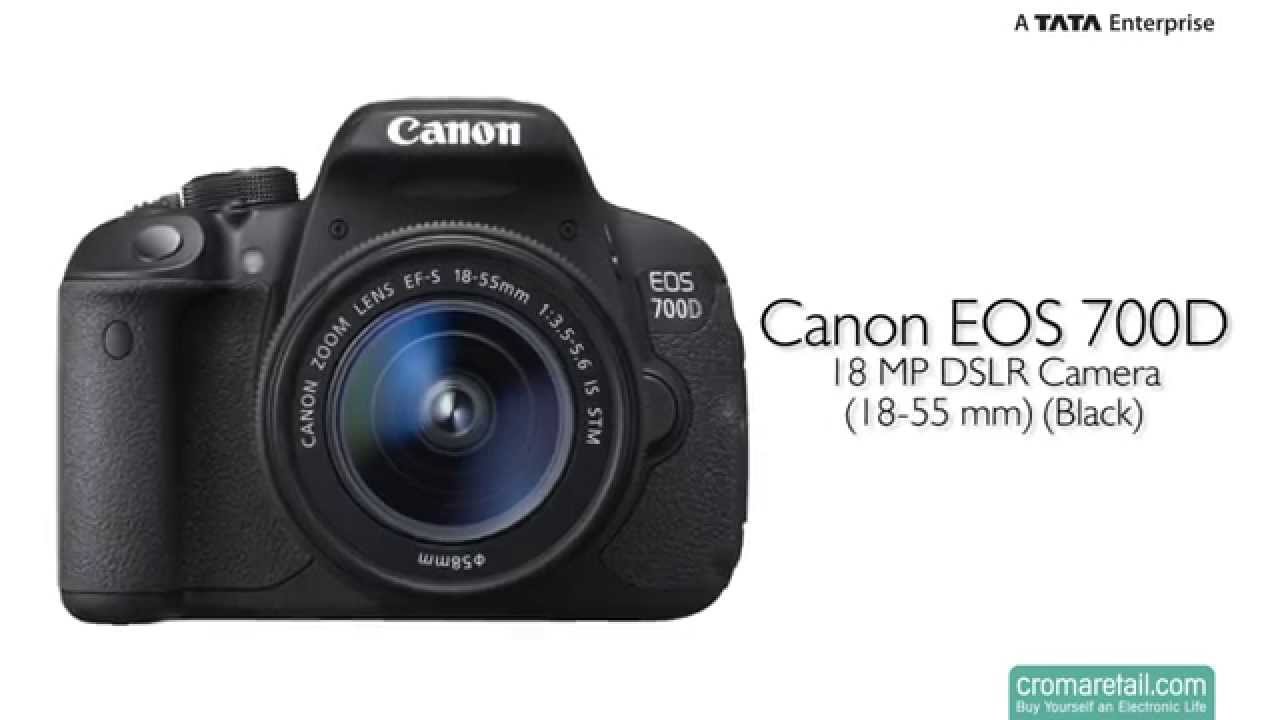 Canon EOS 700D 18 MP DSLR Camera (18-55 mm) (Black)