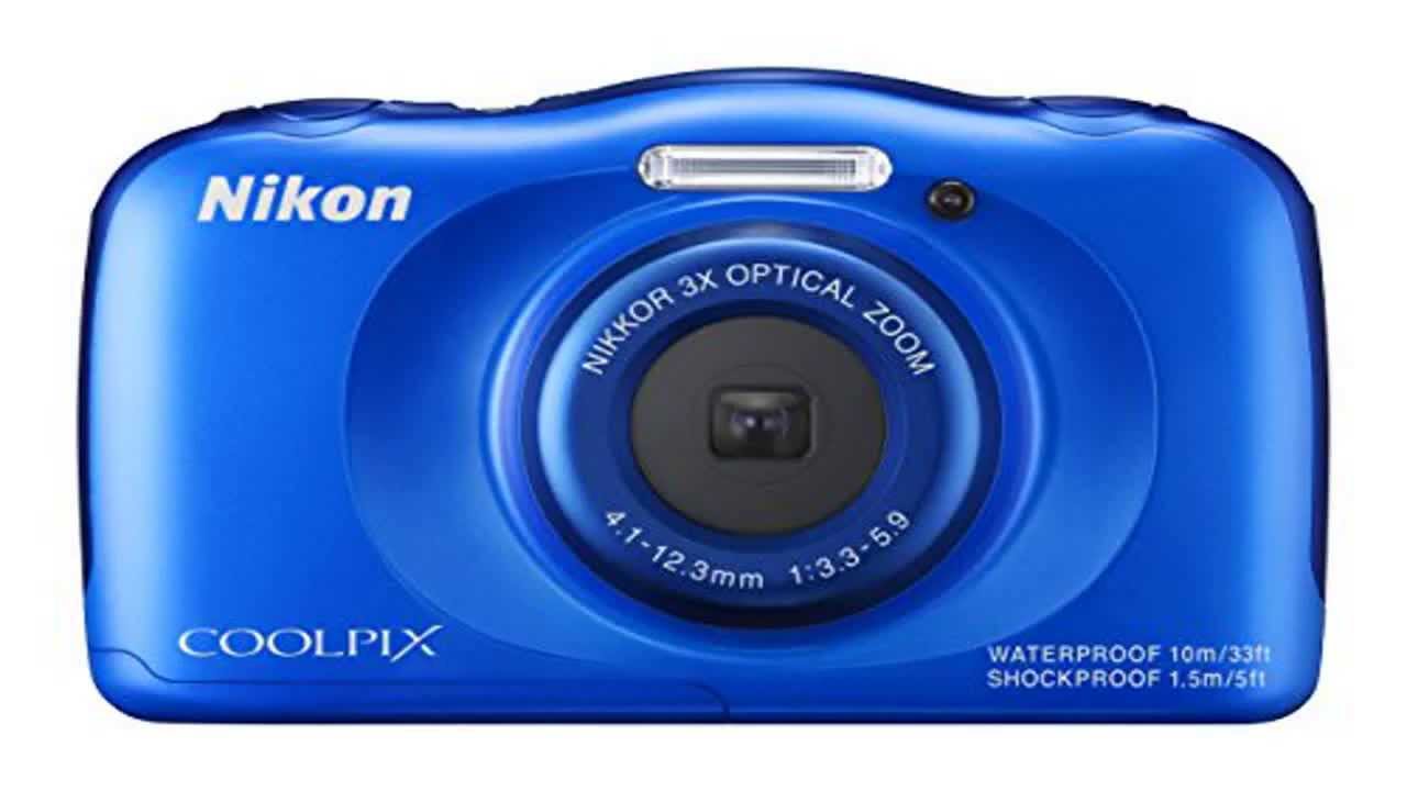 Check Nikon COOLPIX S33 Waterproof Digital Camera (Blue) Deal