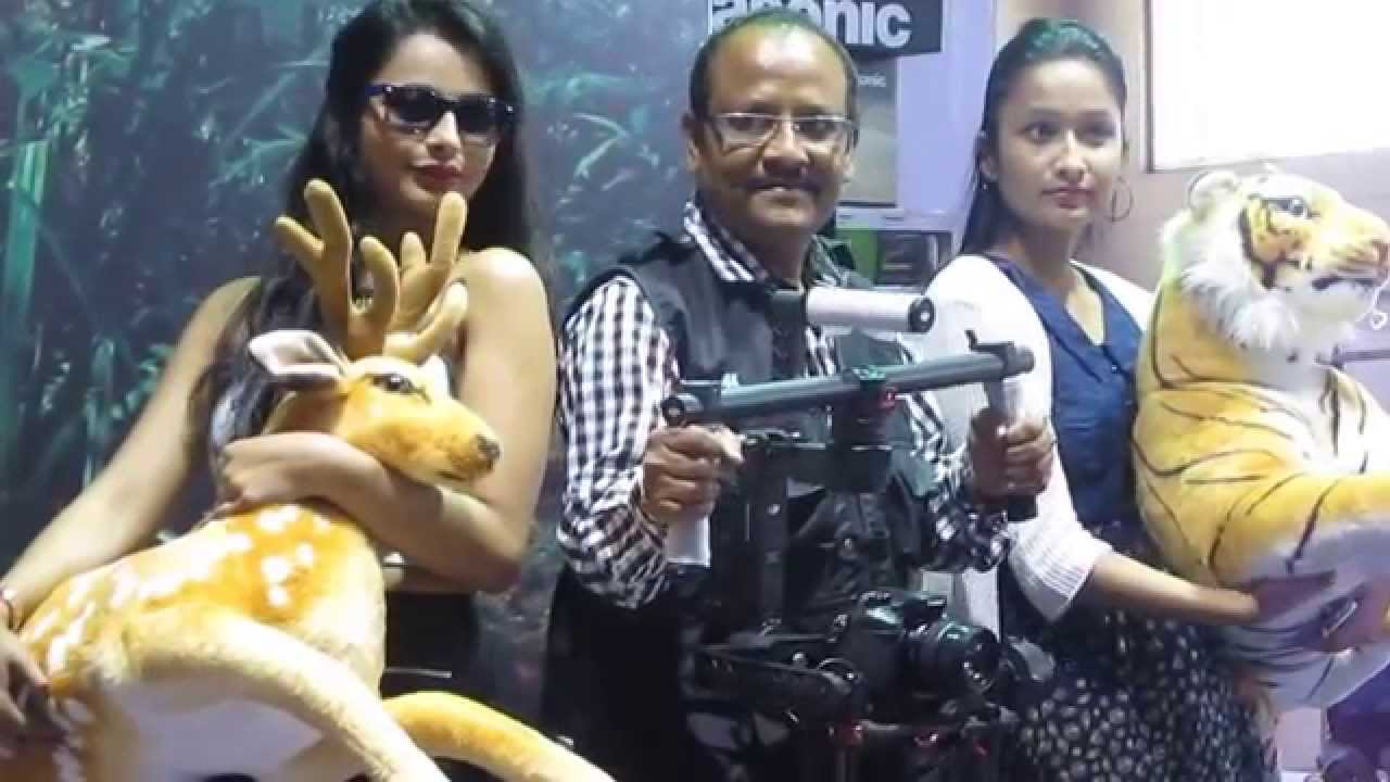 hot model & actresses show on panasonic camera stall at photo fair