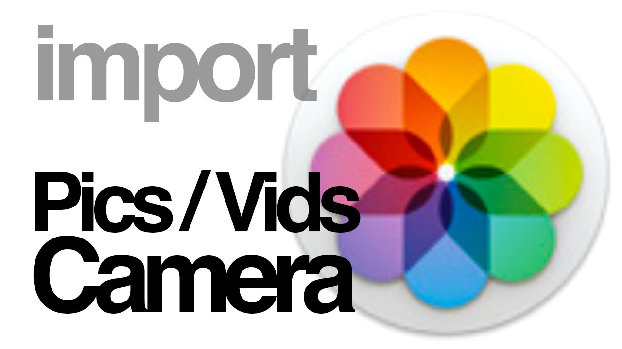 How to imports videos pictures from camera to PHOTOS app Yosemite Mac