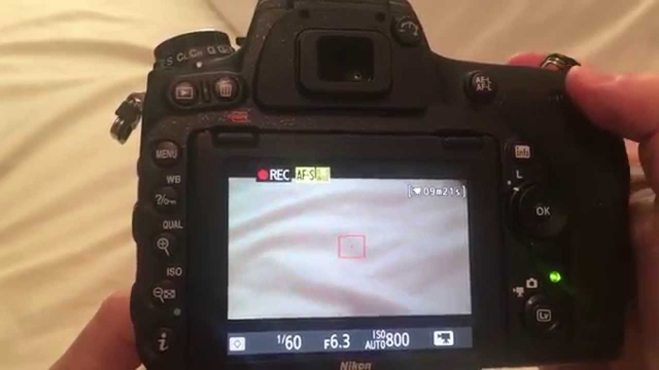How to record video on a Nikon D750 dslr camera