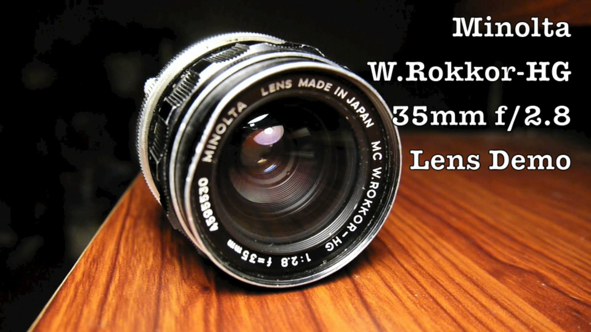 Minolta Rokkor 35mm f/2.8 Lens For MD Mount Film SLR Cameras & New DSLR Camera Systems w/ Adapter