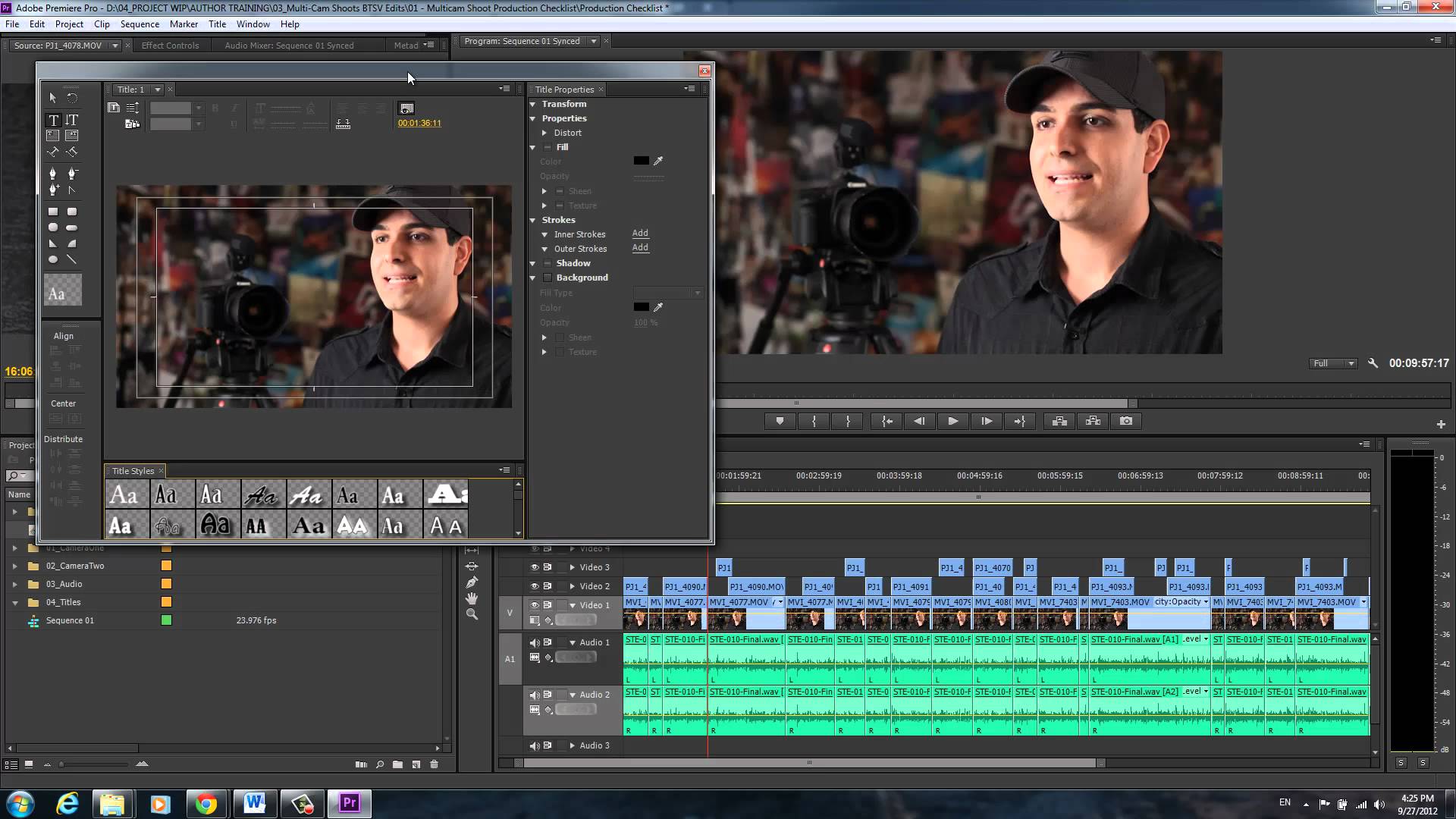 Multi-Camera DSLR Video Editing Tutorial From Start to Finish in Premiere Pro CS6 – Part 2 for Staff