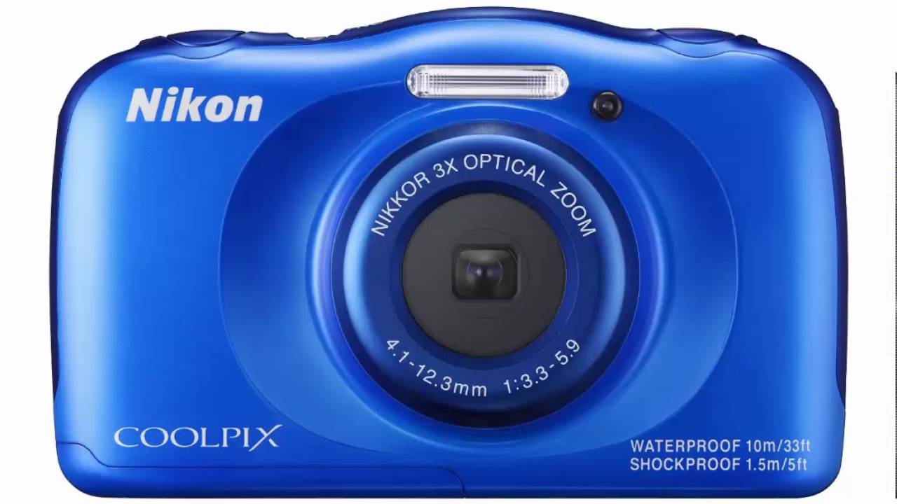 Nikon COOLPIX S33 Waterproof Digital Camera (Blue)