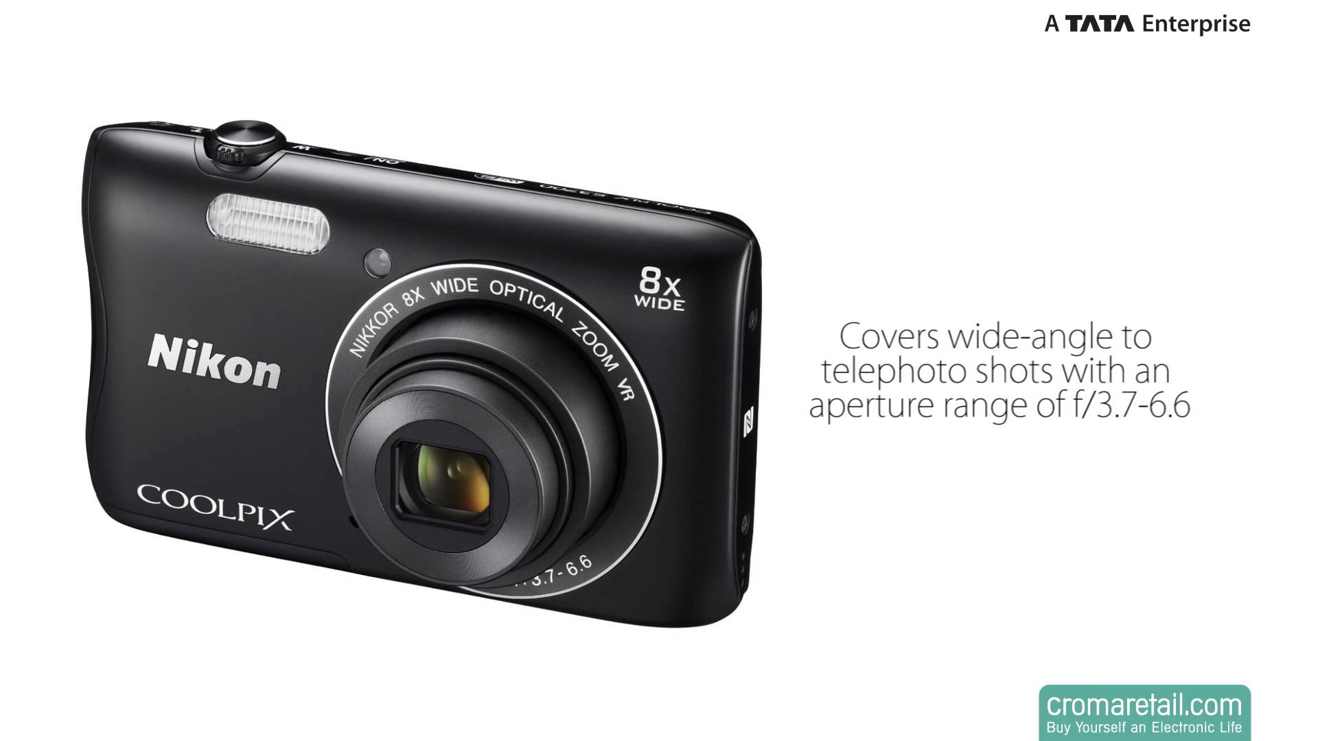 Nikon COOLPIX S3700 20.1 MP Digital Camera (Black)