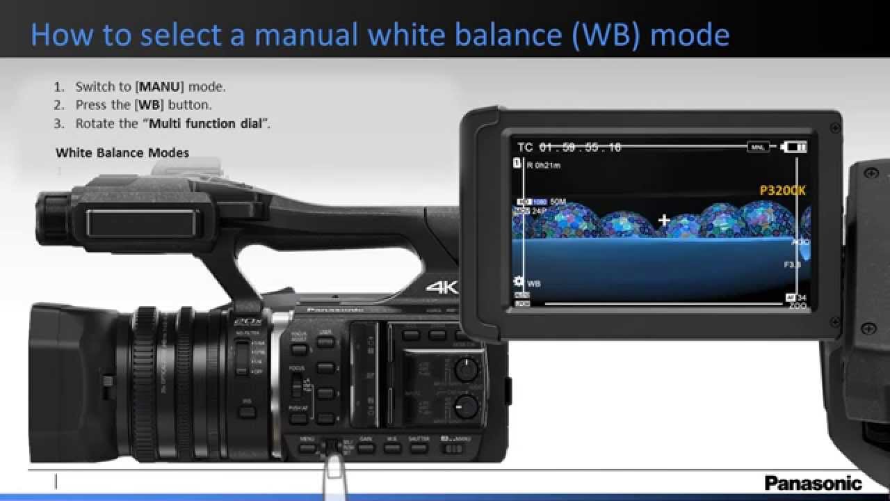 Panasonic – How to set the manual [WB] white balance on the HC-X1000 Camera