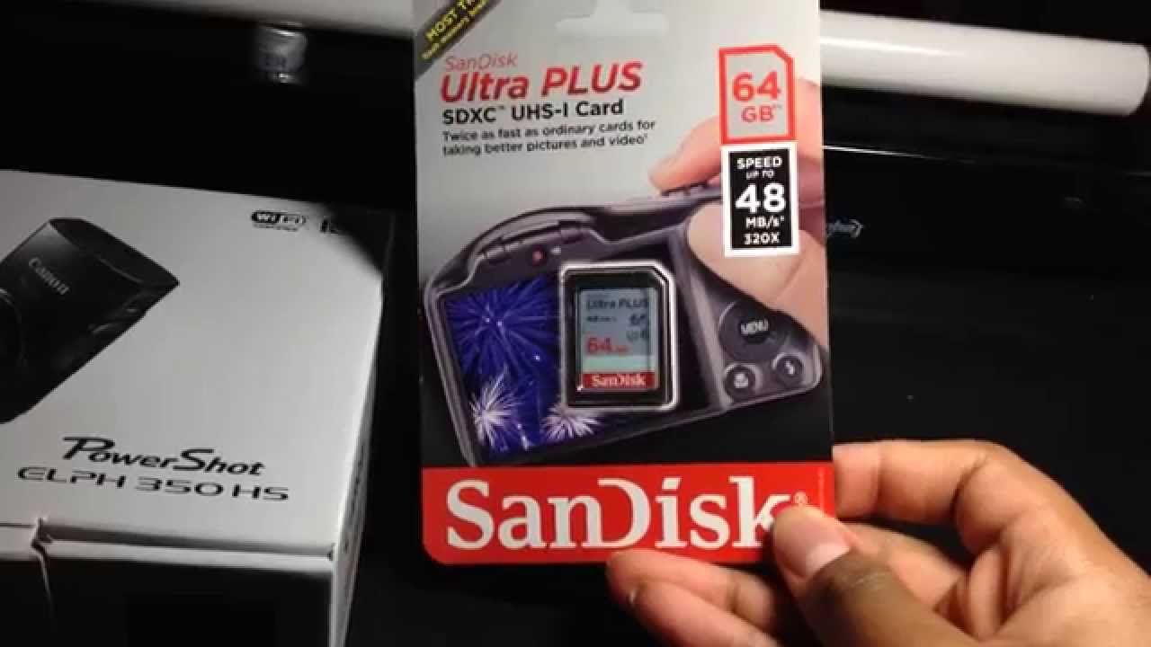 Review of a Black Canon PowerShot ELPH 350 HS Digital Camera w/ 64GB SanDisk Memory Card