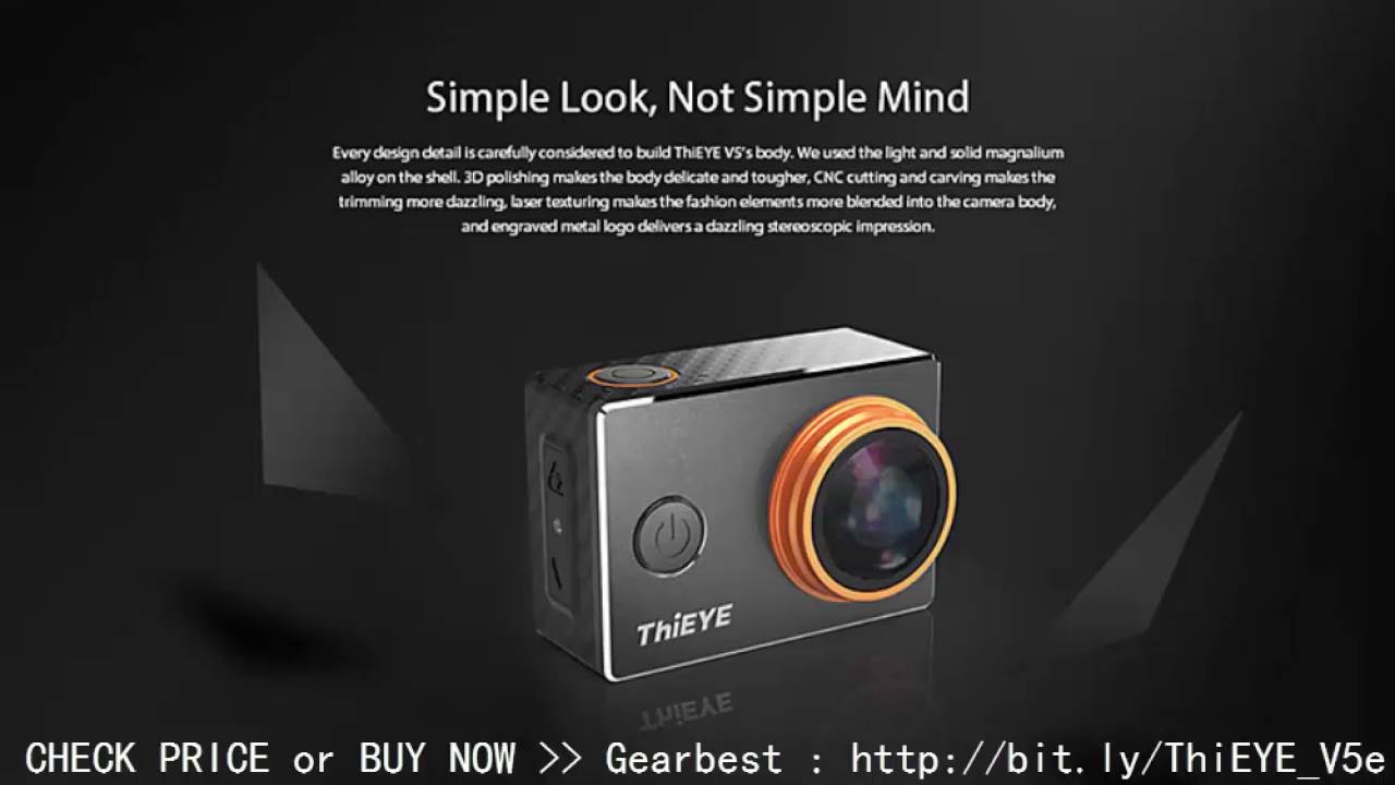 ThiEYE V5e WiFi Sport Action Camera 2.3K Video-116.97 and Free Shipping