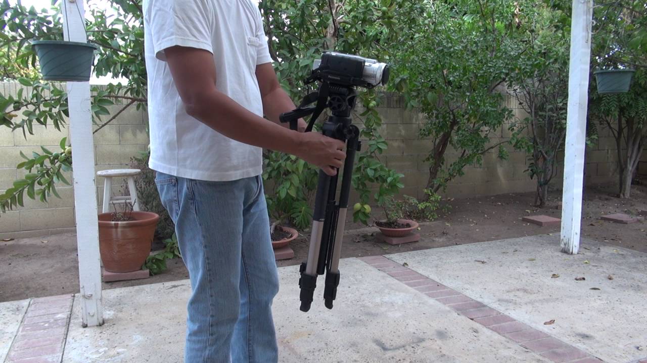 Tripod as Monopod and Camera Stabilizer for Mirrorless, DSLR and Camcorder