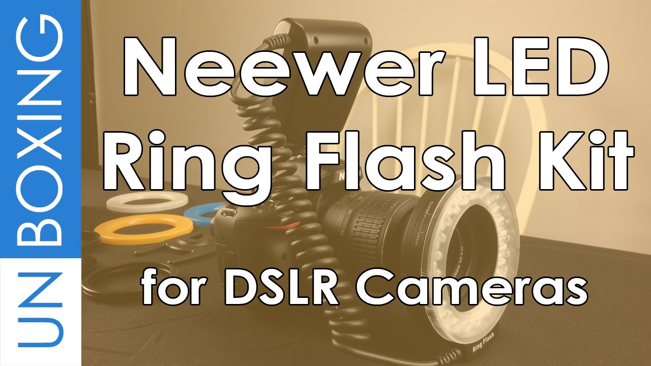 UNBOXING! Neewer LED Flash Ring for DSLR cameras like Nikon Canon and Sony